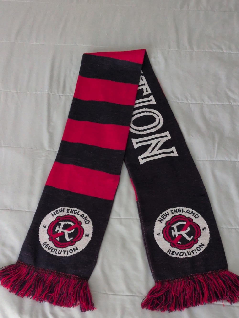 New England Revolution MLS Scarf – USA United States Soccer – Red White Blue